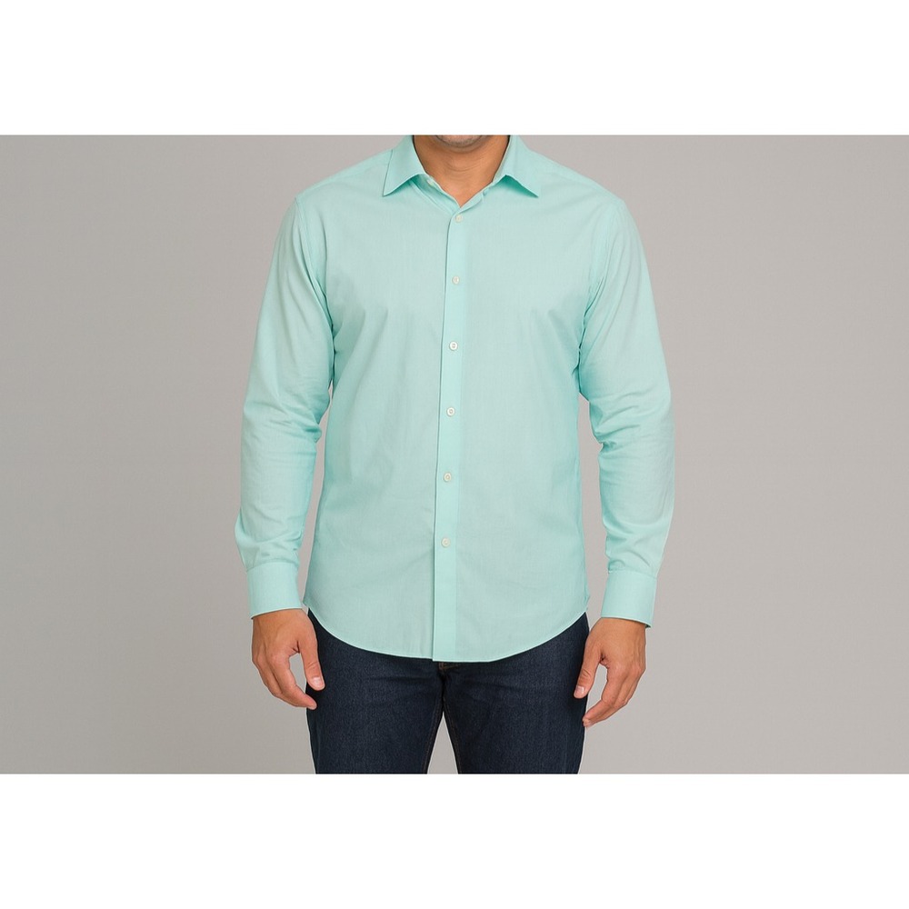 Men's Linea Uomo Light Green‎ Dress Shirt 17 32-33